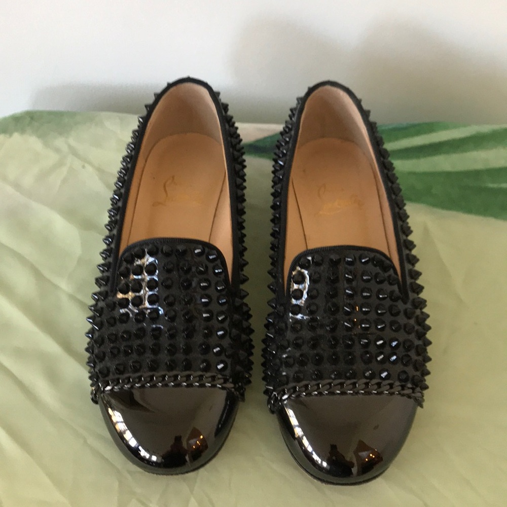 Christian Louboutin spike smoking loafer